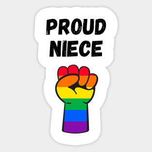 Proud Niece Rainbow Pride T Shirt Design Sticker